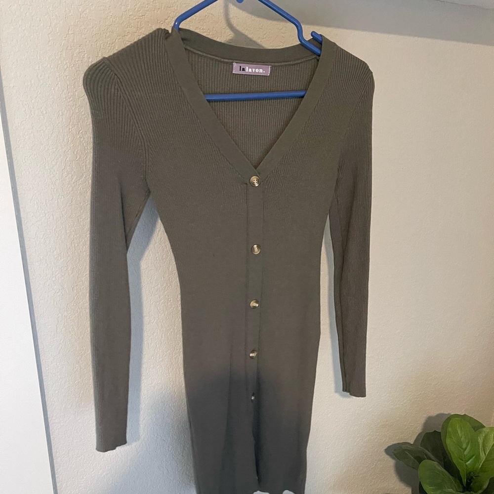 American Threads Sweater Mini Dress